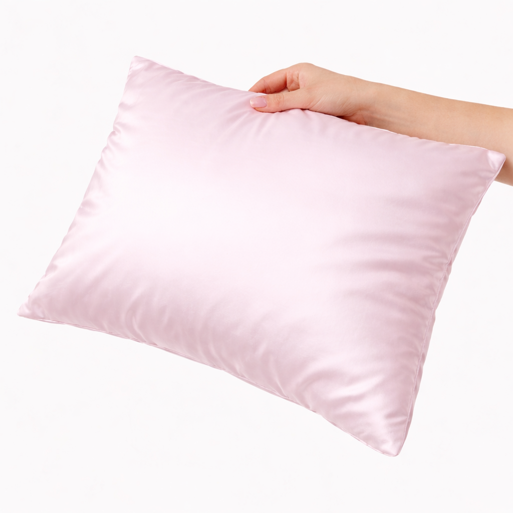 Cotton Candy Pink Mulberry Silk Pillowcase